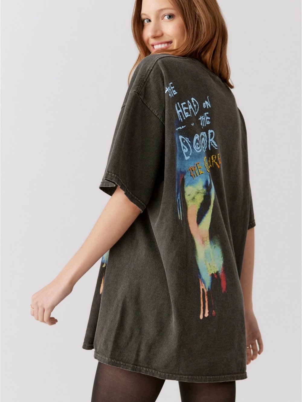 EUC T-shirt dress with The Cure graphics at the front and back. Super oversized
